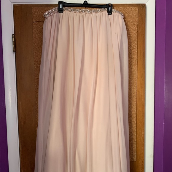 My Michelle 2 piece blush with beaded waist prom dress - Picture 2 of 9